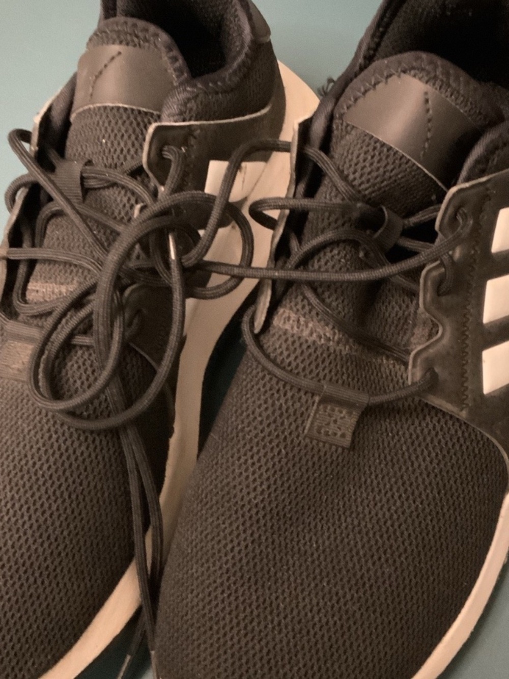 Adidas Womens Shoes Size 5 Black Running Sneakers Lace Up